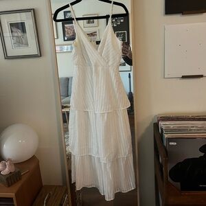 Lulu's White Tiered Midi Dress